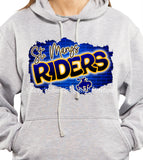 Riders White Graffiti Printed Hoodie