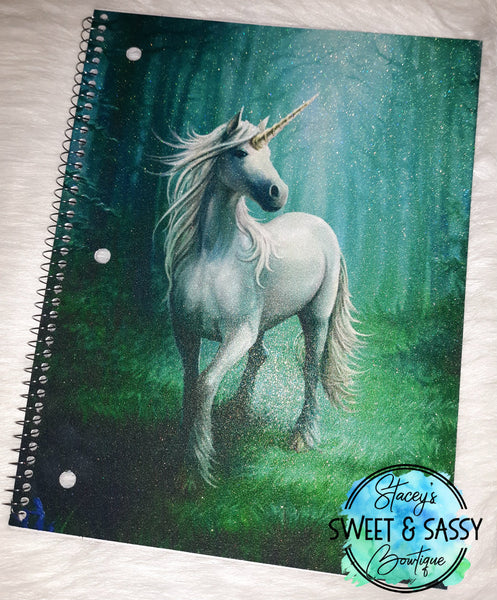 Unicorn Glitter Notebook