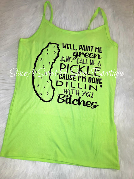 Paint me green & call me a Pickle Tank Size XLarge