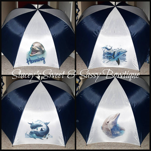 Dolphin Umbrella w/ Your Last Name