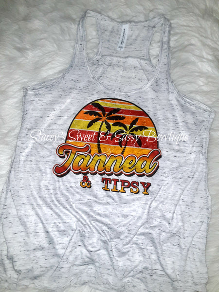 Tanned & tipsy Tank Size Med.