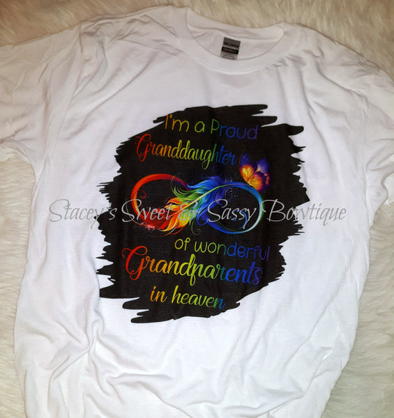 Proud Granddaughter Printed T-shirt