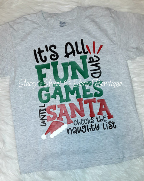 It's all fun & Games Youth Med. tshirt