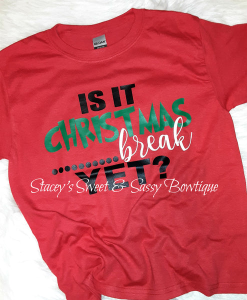 Is it Christmas break yet? Youth Med. tshirt