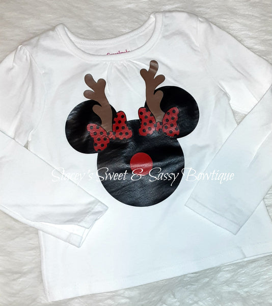 Minnie Reindeer Toddler 24 mo. Girls long sleeve shirt