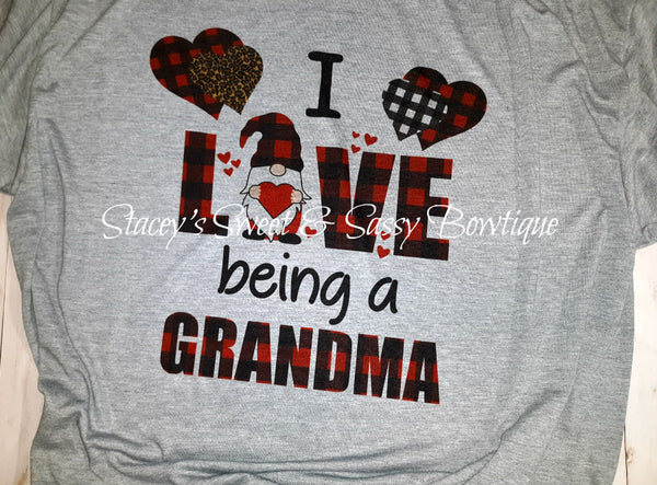 Love being a Grandma Printed T-shirt