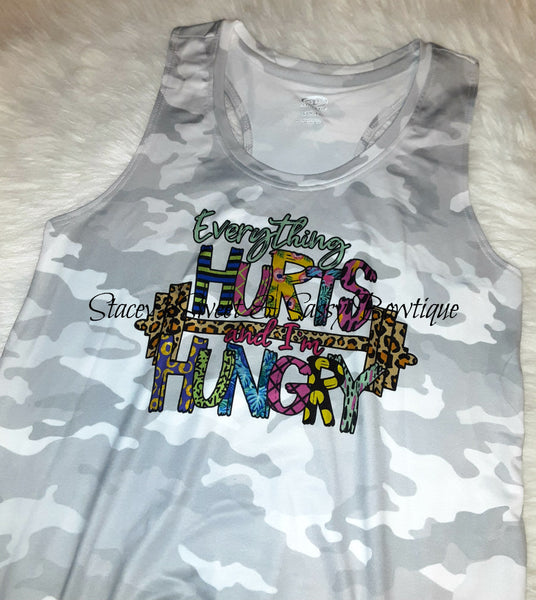 Everything Hurts & I'm Hungry Tank Size Small