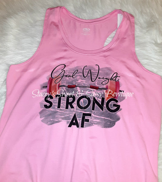 Goal Weight Strong AF Tank Size Large