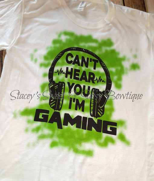 Can't hear you I'm gaming shirt Youth Large