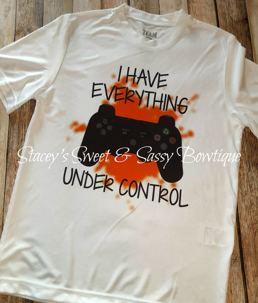 I have everything under control gaming shirt Youth Med. 10/12