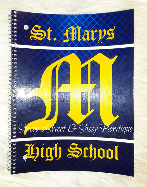 St. Marys Memorial Notebook Non Glitter