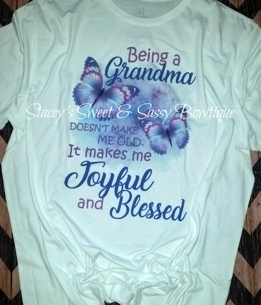 Being a Grandma Printed T-shirt