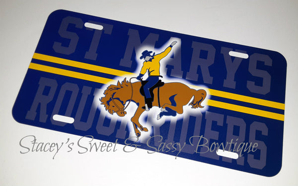 St. Marys Roughriders License Plate