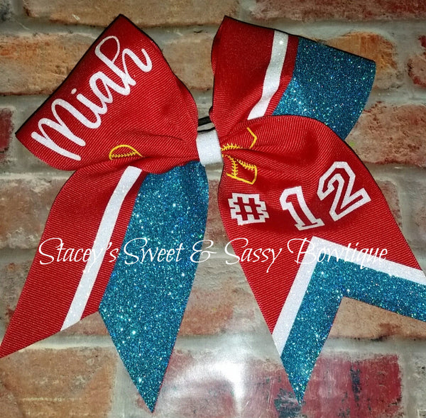 Team colors Softball Cheer Bow (Any color)