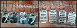 Silver Printed Dog Tag Necklace....Custom Photo and Saying
