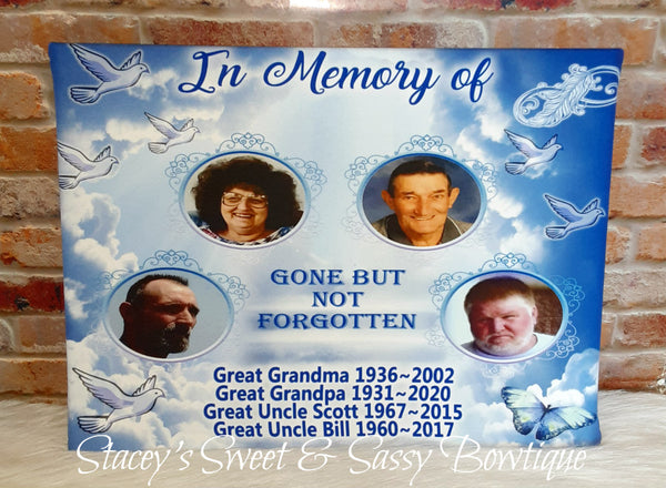 Gone But Not Forgotten 4 Photo Canvas