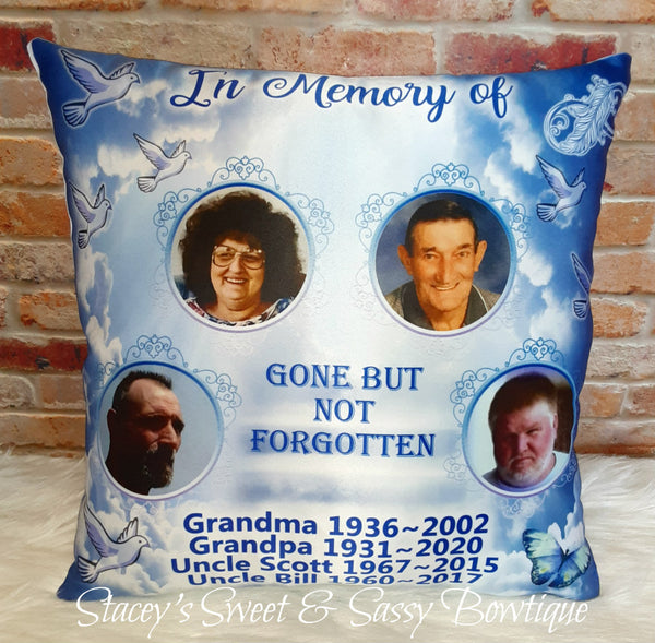 Gone But Not Forgotten 4 photo Throw Pillow