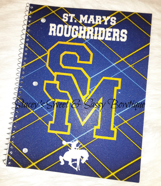 St. Marys Roughriders SM Glitter Notebook