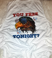 You Free Tonight 4th of July Mens Tank Size XLarge