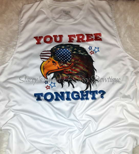 You Free Tonight 4th of July Mens Tank Size XLarge