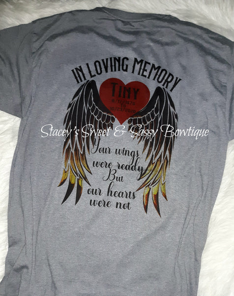In Loving Memory Custom Printed T-shirt