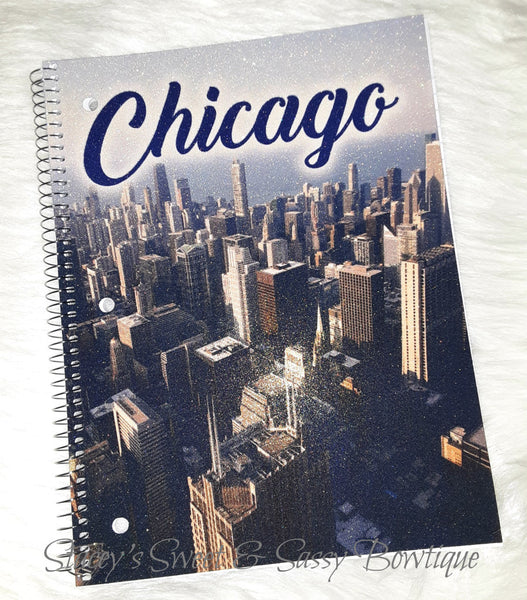 Chicago Glitter Notebook