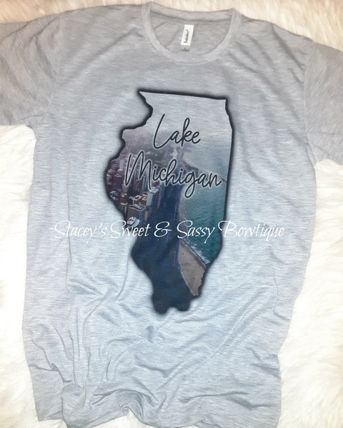 Lake Michigan Printed T-shirt