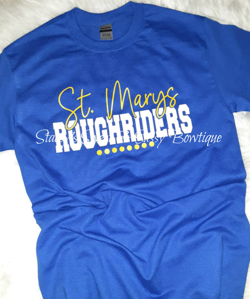 St. Marys Roughrider shirt (1 premade in size Small)