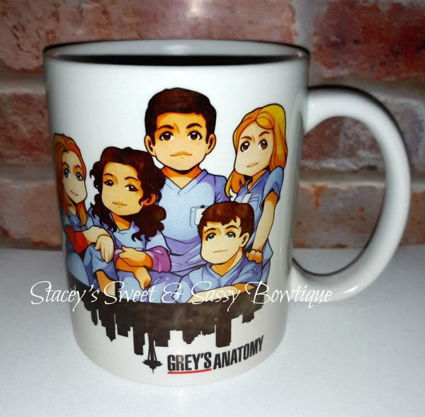 Cartoon Grey's Anatomy 11 oz. Coffee Mug