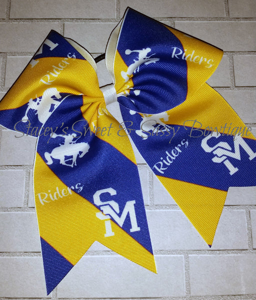 St. Marys Roughriders Printed Cheer Bow