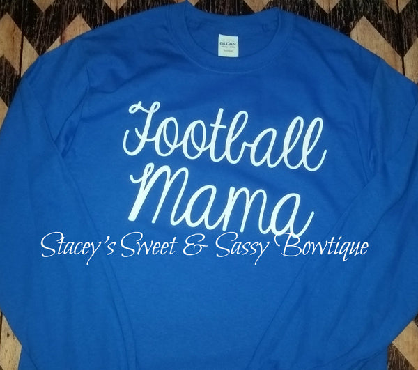 Football Mama shirt (1 premade in size Small)