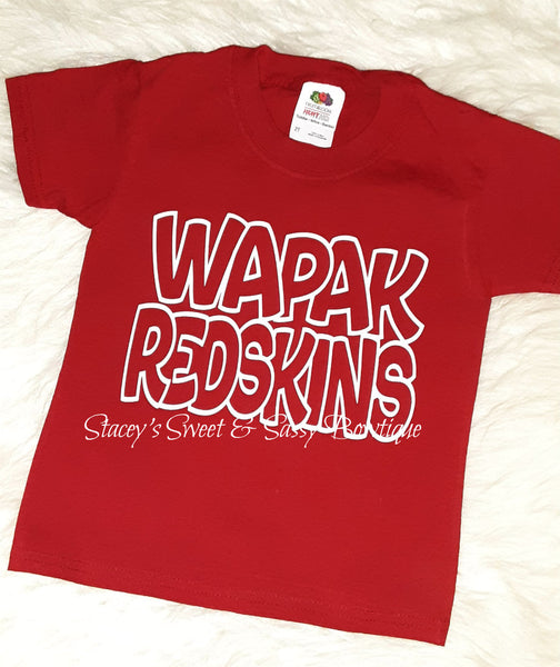 Wapak Redskins Toddler 2T shirt