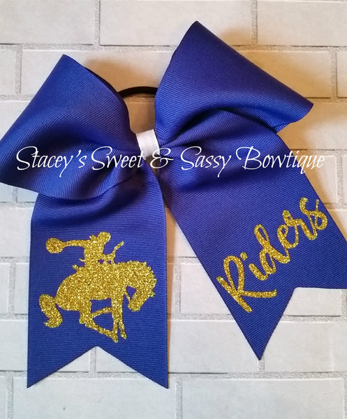 Riders Blue Cheer Bow