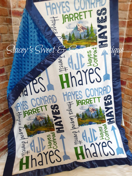 Mountain Theme Baby Blanket & Add ons