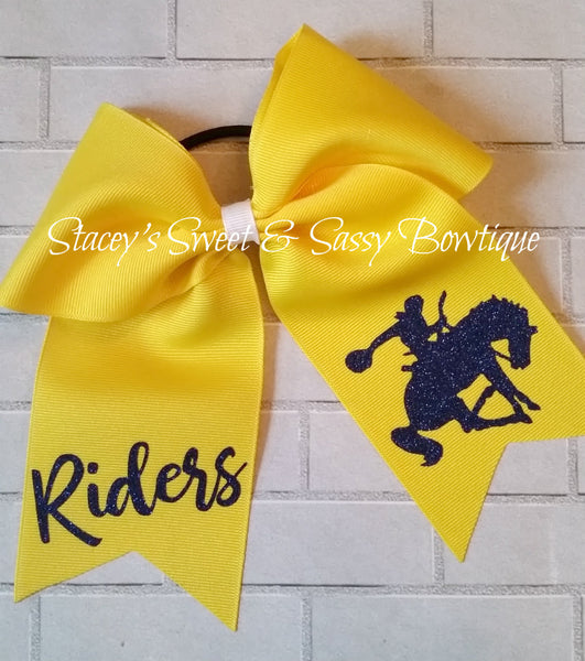 Riders Yellow Cheer Bow