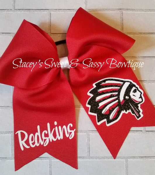 Redskins Cheer Bow