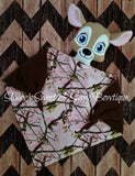 Embroidered Deer Lovey with name...Buck or Doe